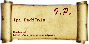 Ipi Peónia névjegykártya